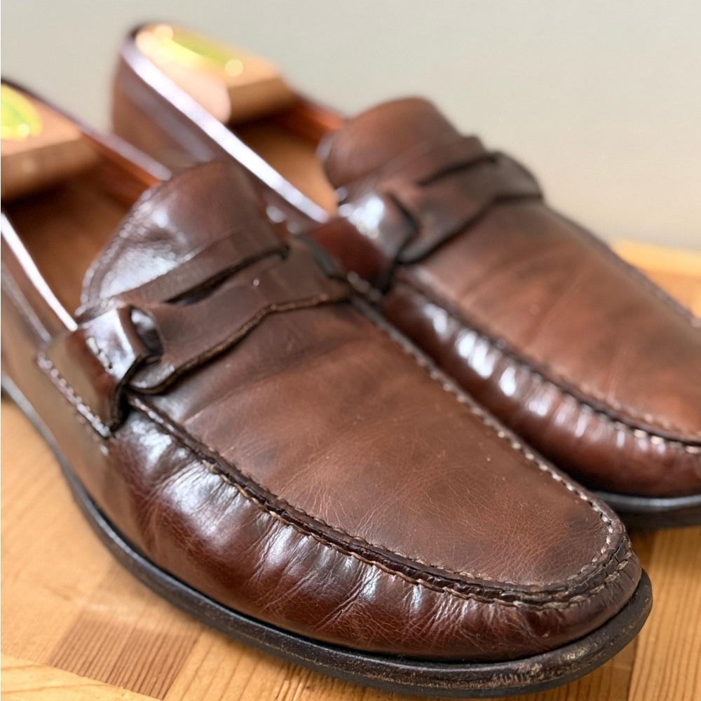 Authentic Santoni Door Penny Loafers size 10